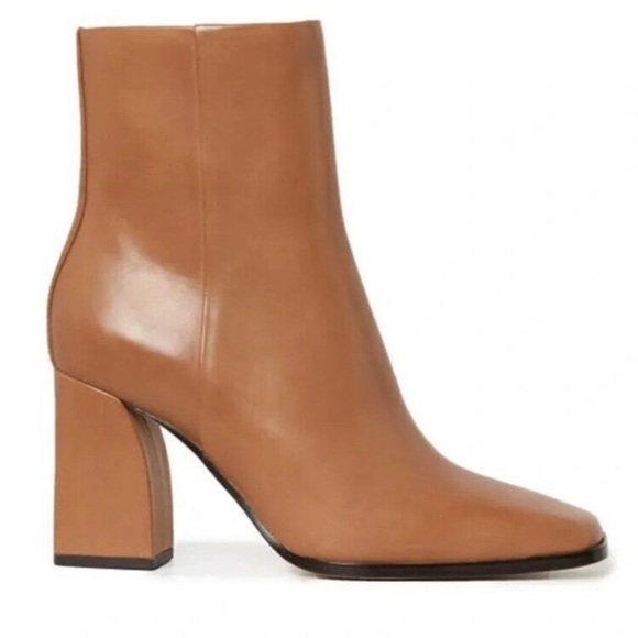 🌸PAIGE🌸 Farah Square Toe Bootie In Cognac Boots Size:10 - Picture 2 of 16